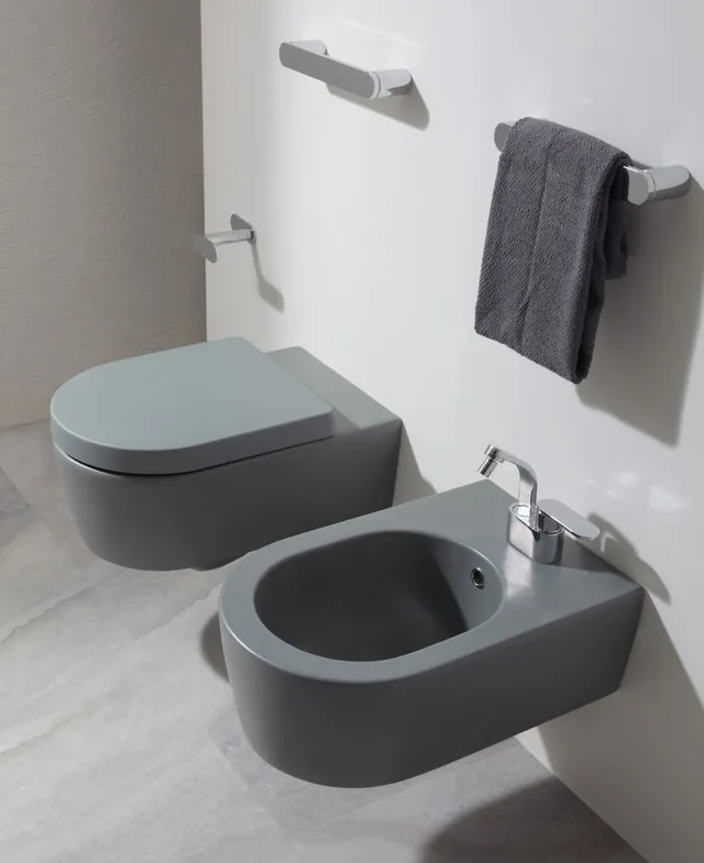 Viva Made Link vaso ceramica bagno sospeso filo muro