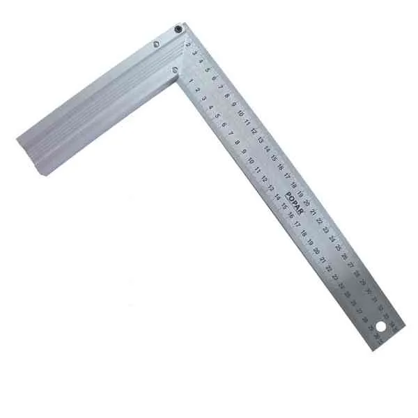 Popar squadra falegname alluminio 350 mm con battuta