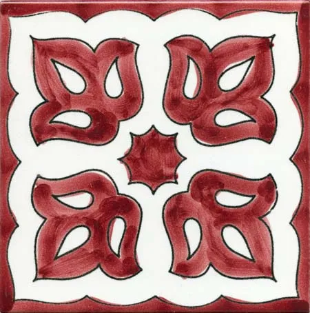 Ceramica Pinto Barocco Vietri VP14809 piastrella decoro mano