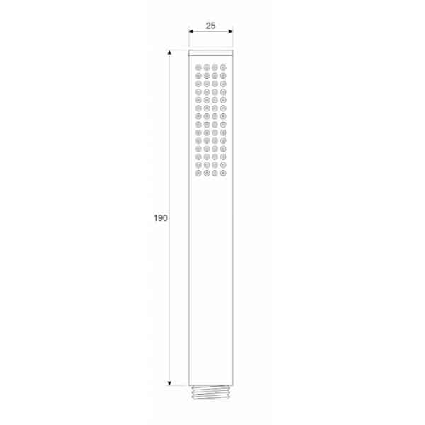 Copen doccetta cromata 190 mm manuale attacco 1/2"