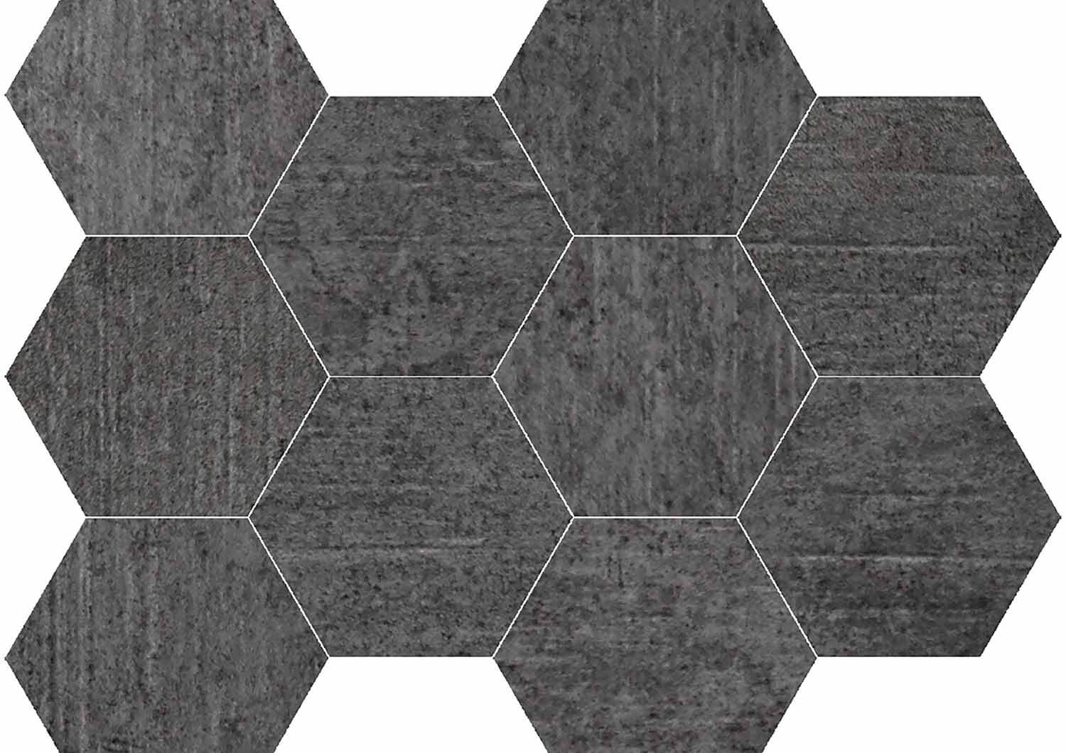 Roca Piezas Malla Hexagono Negro mosaico nero esagonale