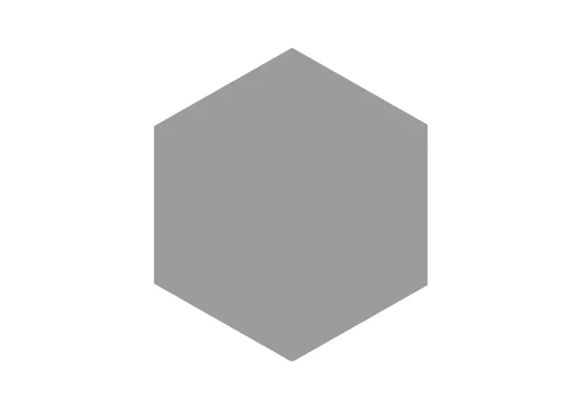 Roca Tiles Block Hexagon Acero piastrella esagonale grigia