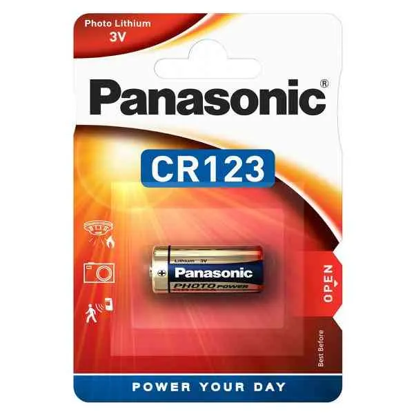 Panasonic CR123 batteria litio 3V 1400mAh 1 pz