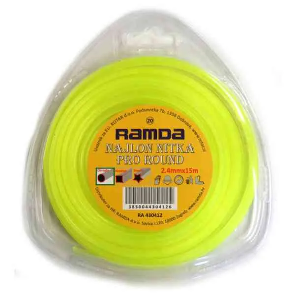 Ramda Pro Round filo decespugliatore 2,4 mm x 15 m tondo verde
