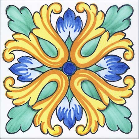Ceramica Pinto Mare VP16703 piastrella maiolica fatta a mano