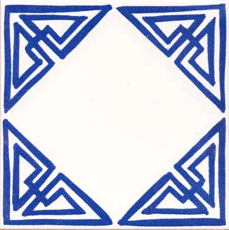 CERAMICA PINTO Antico Vietri Stampato VP11659 piastrella decorata a mano