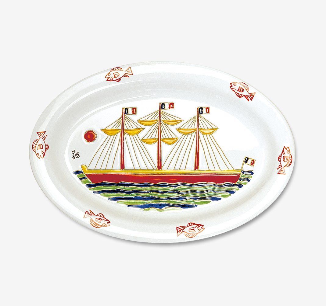 Cerasarda Arte Tavola Marineria 1 vassoio ovale 43,5 cm