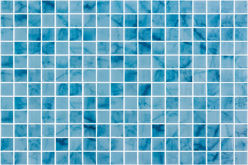 SQ Mosaic Identity Phiphi mosaico blu lucido