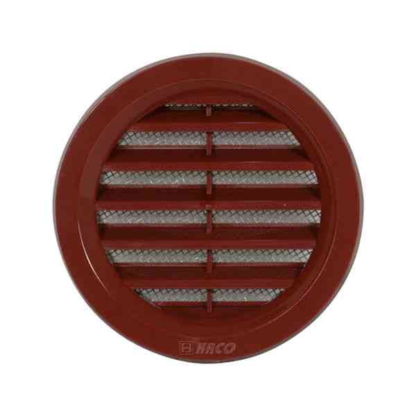 Haco VM 75 H griglia aerazione tonda 75 mm marrone con rete
