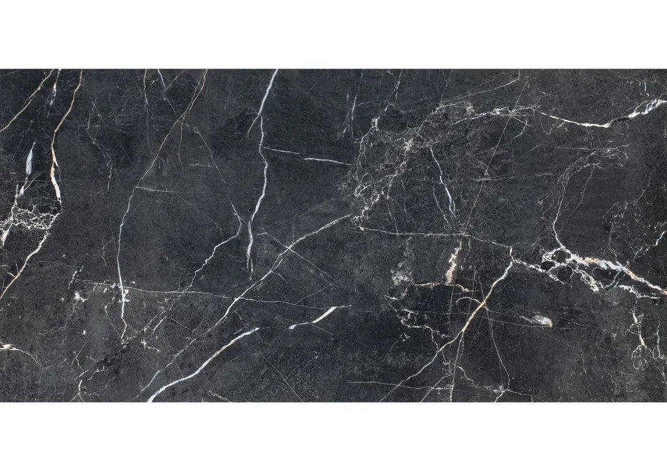 Roca Marble Venato Black Pulido piastrella nera lucida