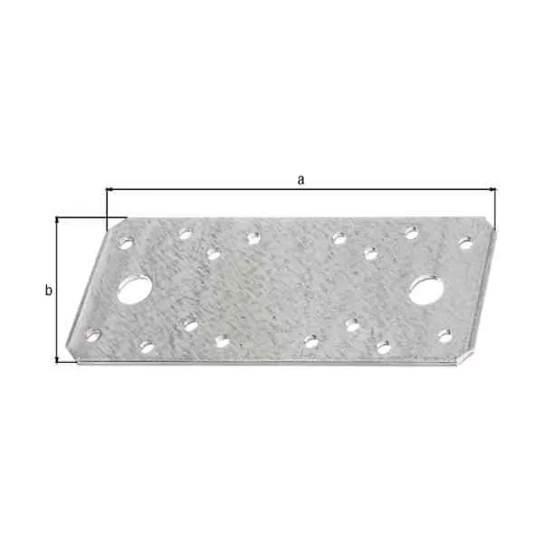 GAH Alberts 121303 piastra piatta 135x55 mm acciaio zincato