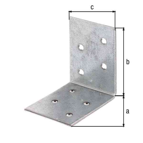 GAH Alberts angolare fissaggio zincato 50x50x40 mm 8 fori