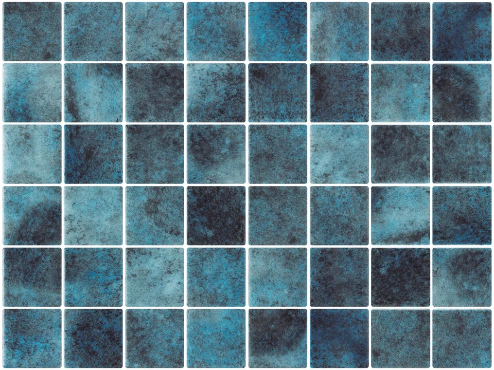 SQ Mosaic Kubu Fifty Namazu mosaico blu opaco pietra