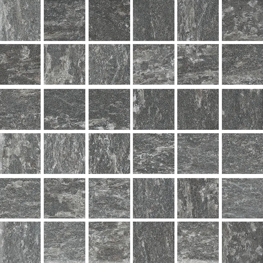 Recer Wild Rock mosaico black 30x30 naturale