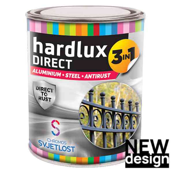 Hardlux Direct 3in1 0,75 L smalto antiruggine nero opaco RAL 9005