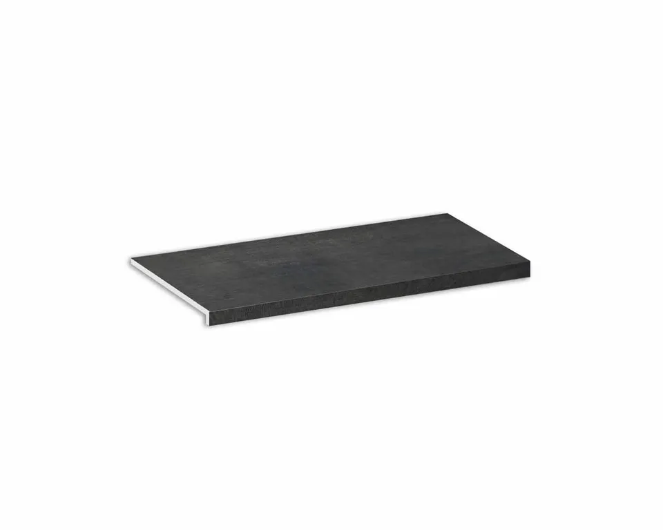 Roca Tiles Metal Peldaño Negro Gradino Nero industriale