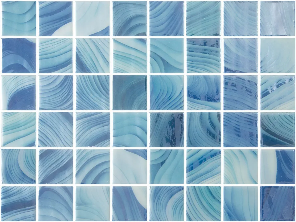 SQ Mosaic Bay Glam Fifty Kemi Glam mosaico blu opalescente