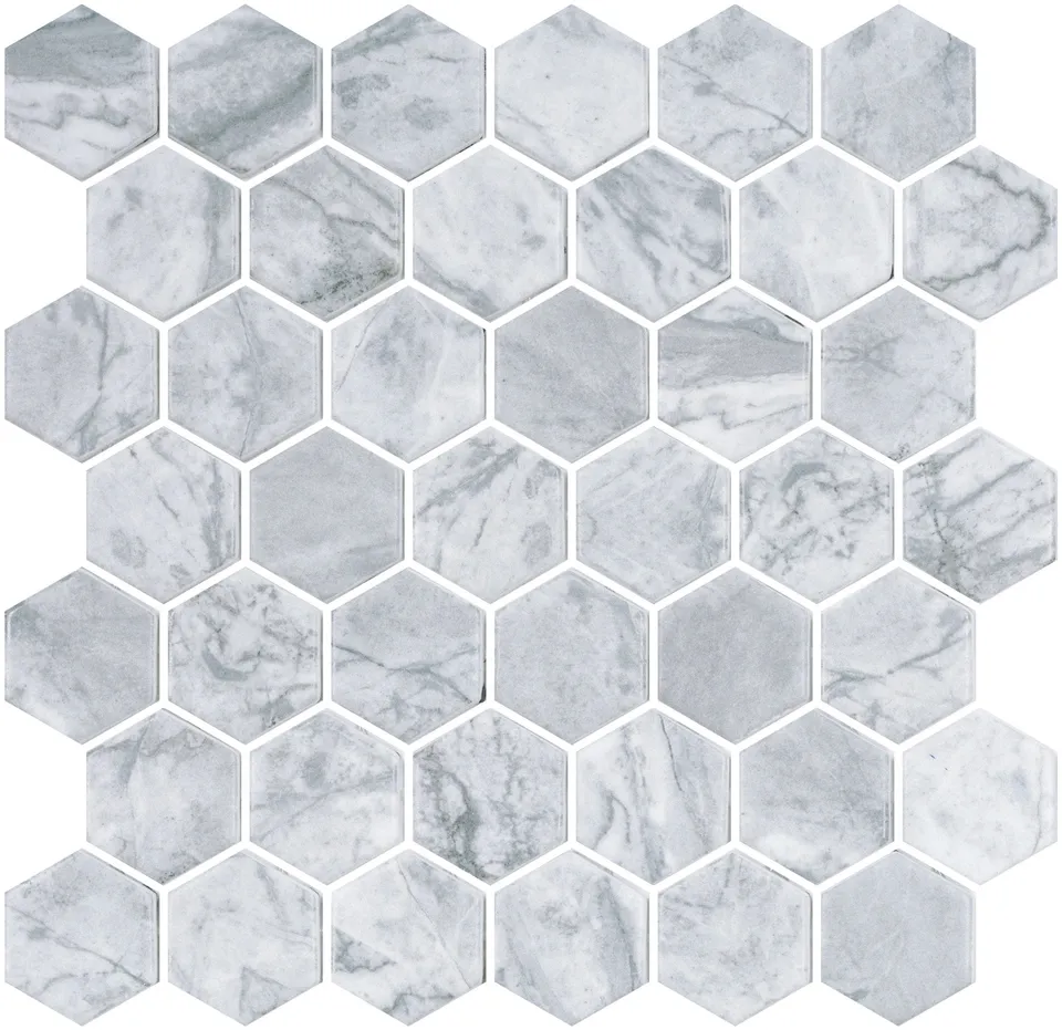 SQ Mosaic Lithos Hex Tech Alpha-A mosaico esagonale