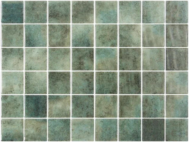 SQ Mosaic Kubu Fifty Okoze Glossy mosaico verde lucido