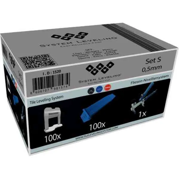 System Leveling Set S kit livellamento 0,5 mm 100+100+1