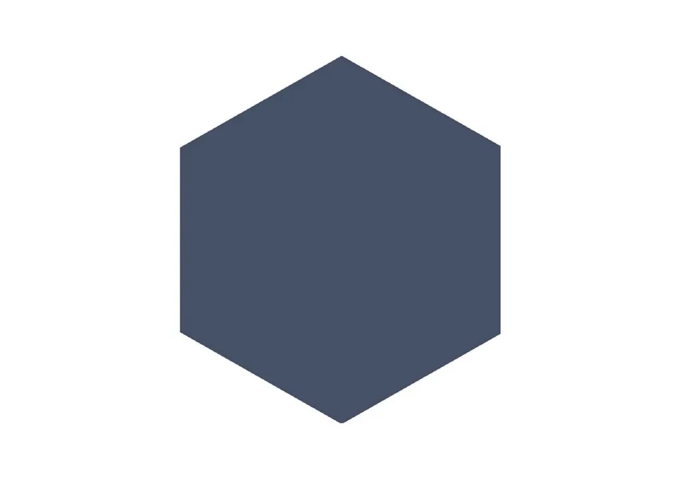 Roca Block Hexagon Azul Mate piastrella esagonale blu