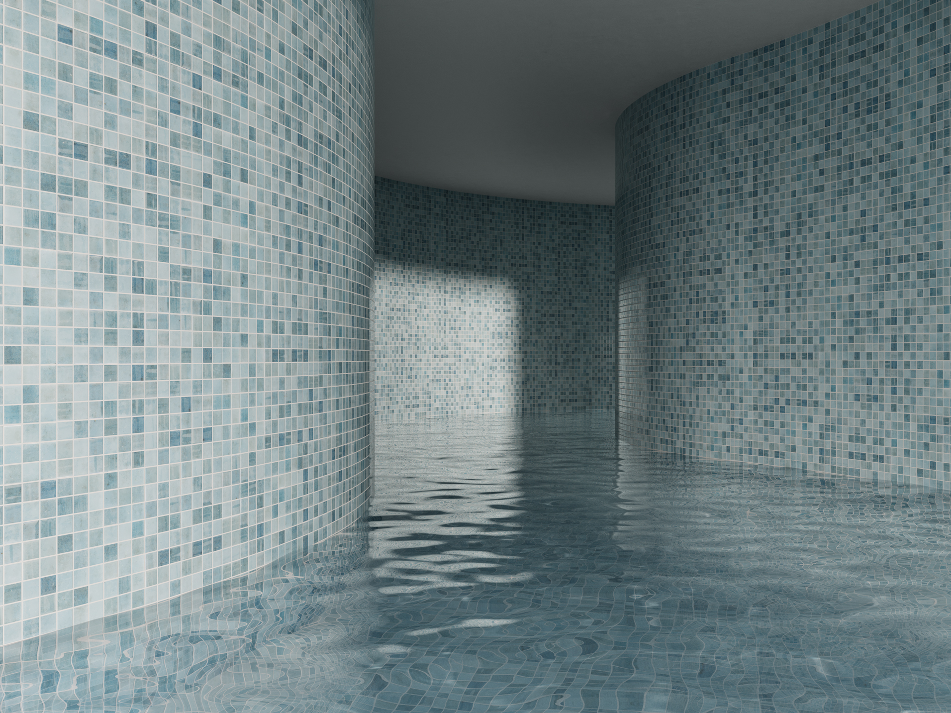 SQ Mosaic Essence Calm Mosaico Blu Medio Lucido
