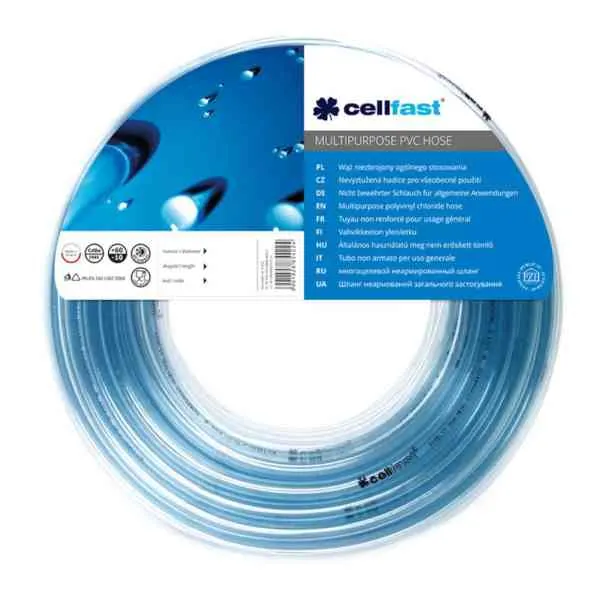 Cellfast tubo irrigazione PVC trasparente 8x1,5 mm