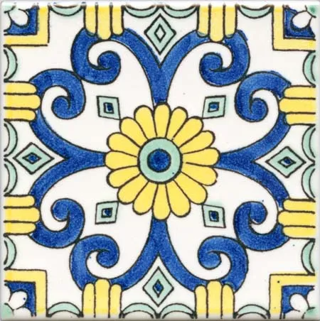 Ceramica Pinto Barocco Vietri VP504 piastrella a mano