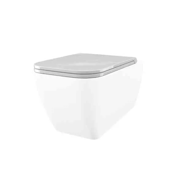 SDR Quadra coprivaso soft-close bianco lucido
