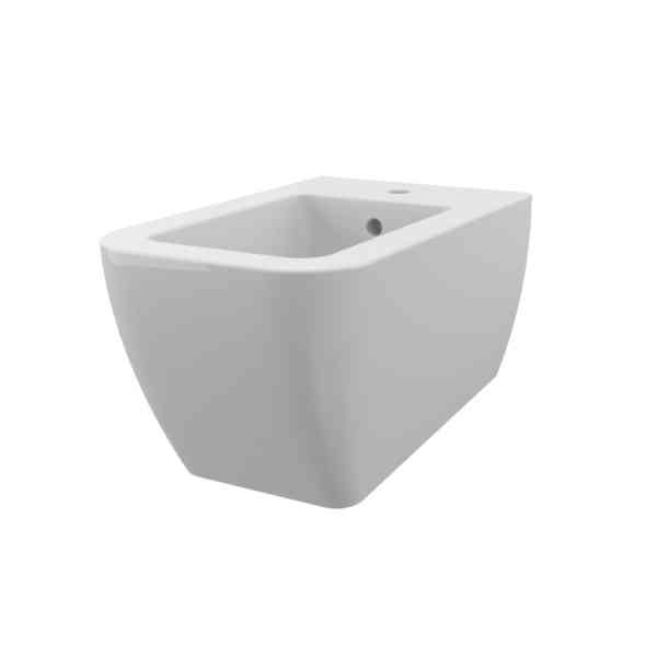 SDR Quadra bidet sospeso bianco lucido in ceramica