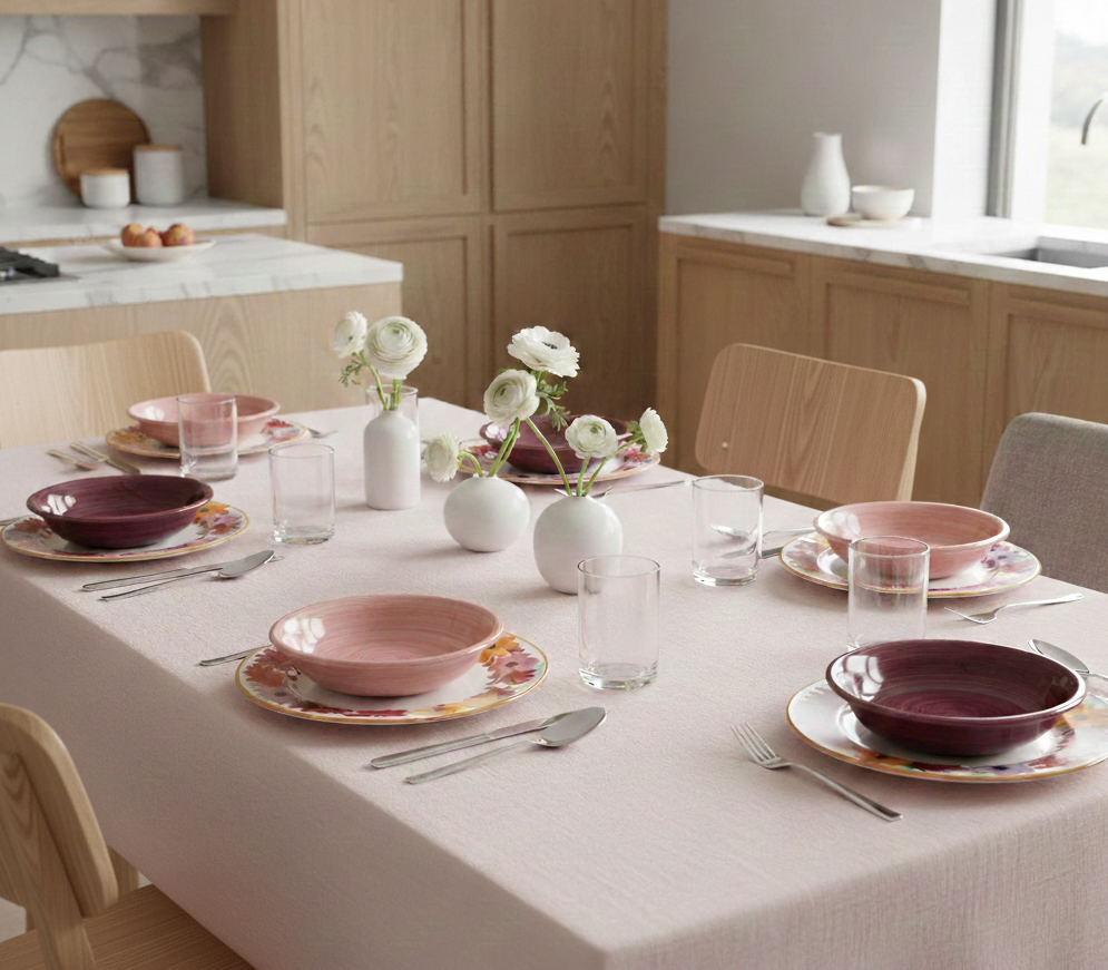 Ceramica Pinto Floreale VP14330 piatto fondo rosa Vietri
