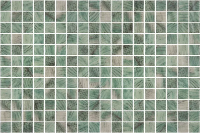 SQ Mosaic Identity Caiman mosaico verde chiaro lucido