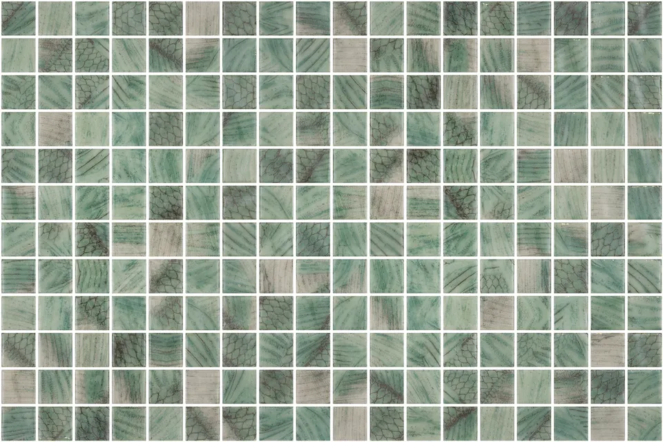 SQ Mosaic Identity Caiman mosaico verde chiaro lucido