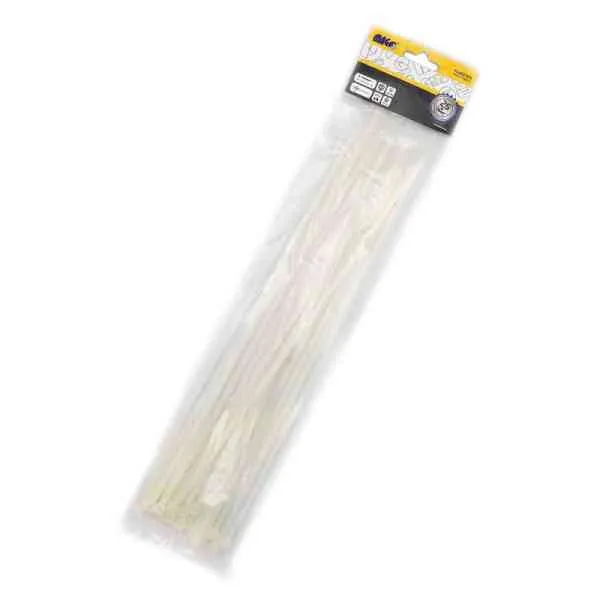 Magg Fascette Stringicavo Bianche 4,8x370 mm 25 Pezzi