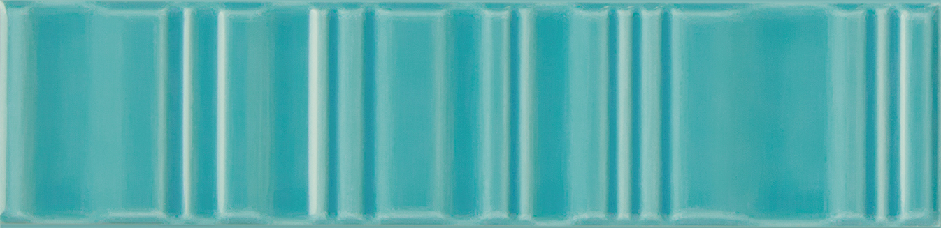 Recer Cromina 3D Glide piastrella 7,5x30 turchese lucida