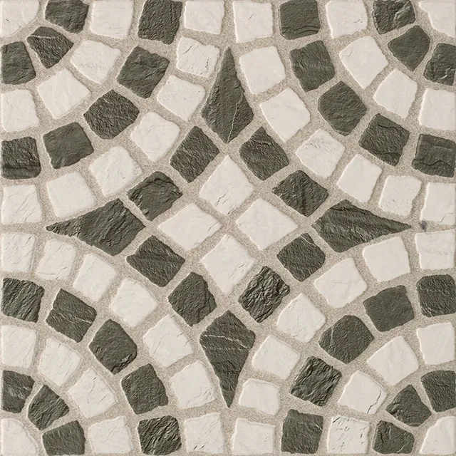 Recer Portuguesa Black White 33x33 piastrella decorata