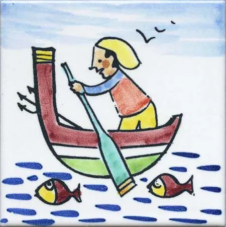 Ceramica Pinto Classico Vietri VP327 piastrella maiolica decoro a mano