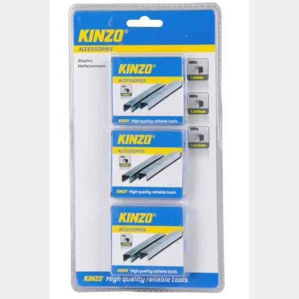 Kinzo punti spillatrice 8/10/12 mm 1500 pezzi