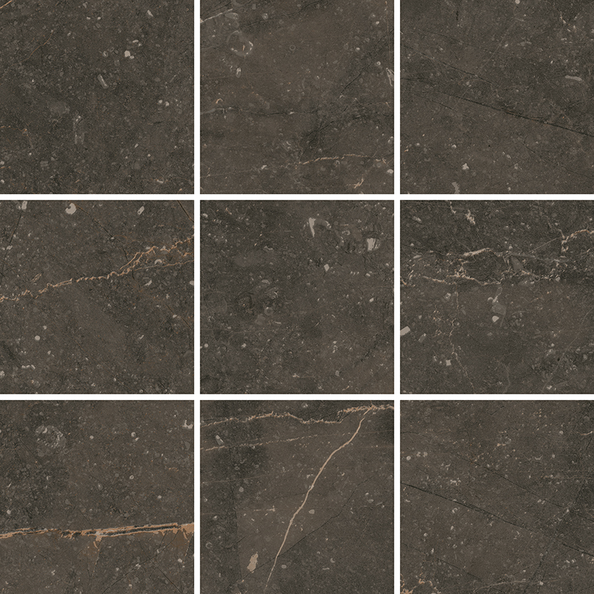 Recer Bluenza Ebony Black M10x10 piastrella nero naturale