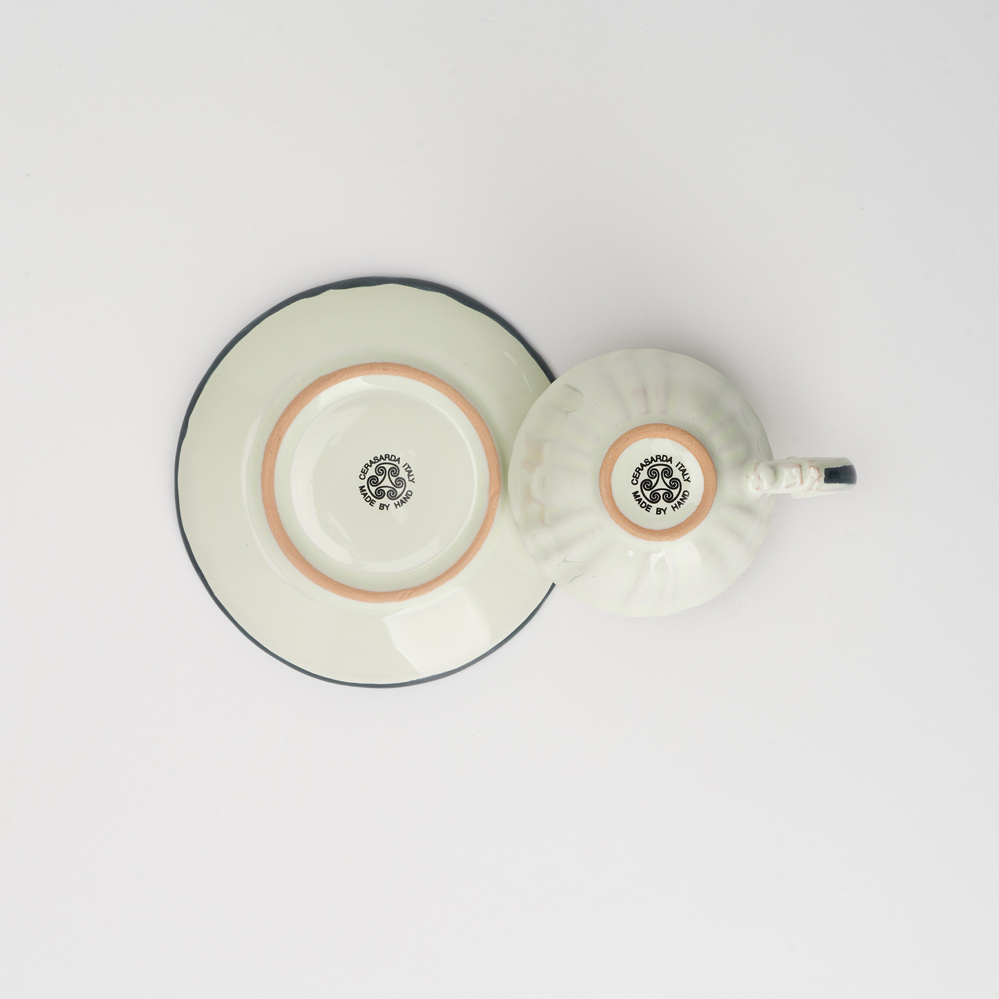 Cerasarda Arte Tavola Monogram set caffè Velluto Botanico