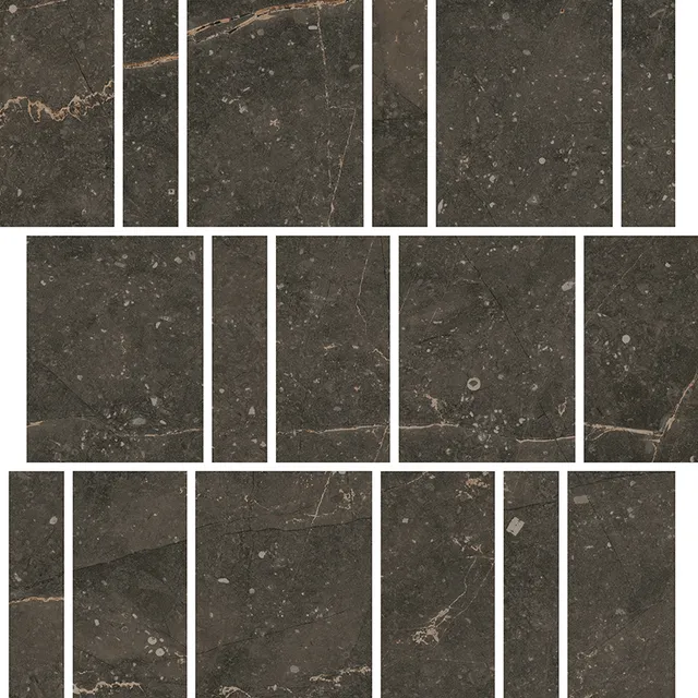 Recer Bluenza mosaico Ebony Black ceramico parete