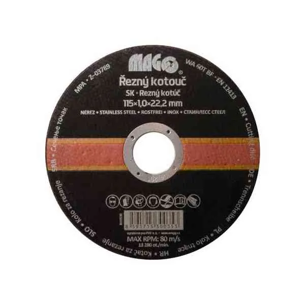Magg dischi taglio inox 115x1x22 pacco 5 pezzi