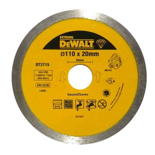 DeWALT Extreme DT3715-QZ disco ceramica 110x20 mm diamantato