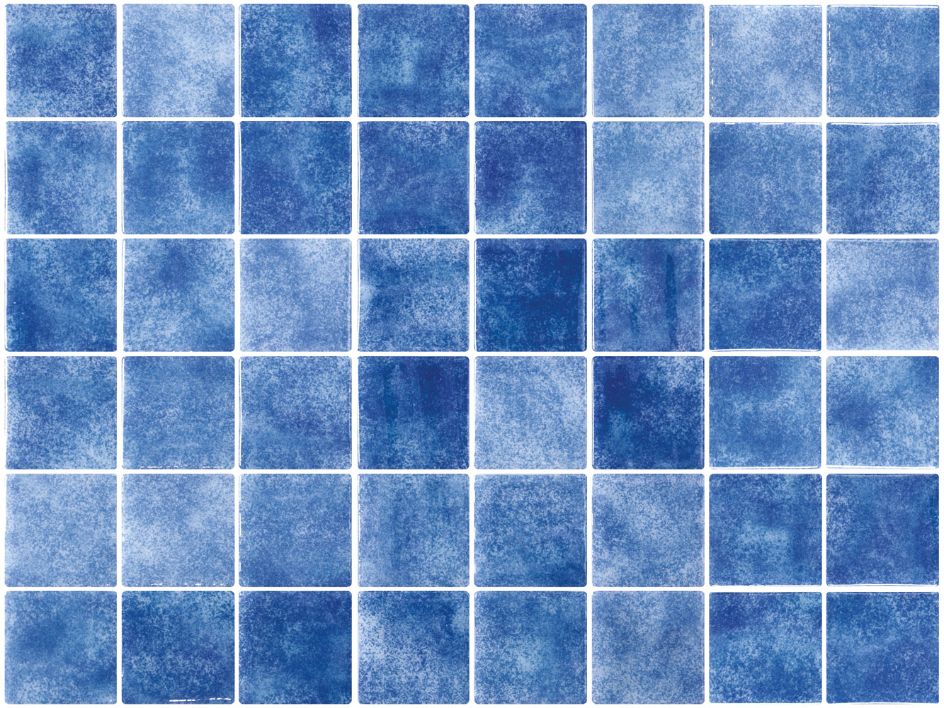 SQ Mosaic Genuine Fifty GN104 mosaico blu lucido 50x50 mm