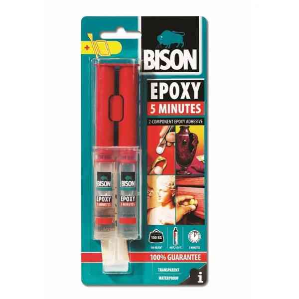 Bison Epoxy 5 Minutes colla bicomponente trasparente 24 ml