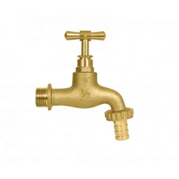 Rubinetto giardino ottone farfalla 1/2x3/4 giallo