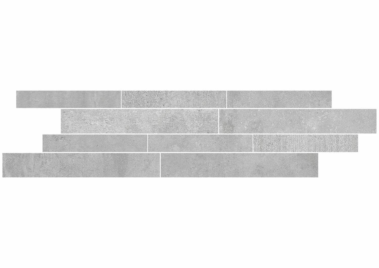 Roca Tiles Link Graphit malla mosaico effetto cemento