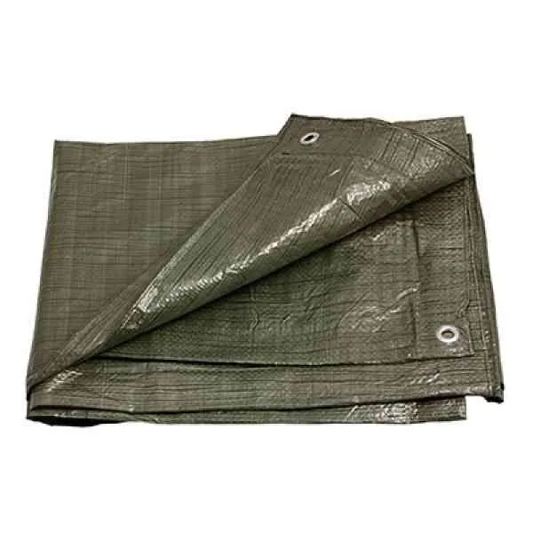 Telone cerata 4x5 m PE verde 70 g/m² con occhielli