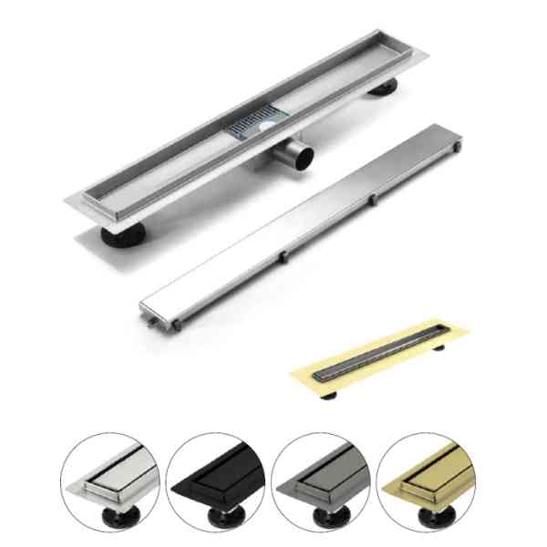 Lacus LC80X canalina doccia 7x80 cm inox spazzolato