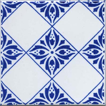 Ceramica Pinto Antico Vietri Stampato VP691 piastrella decoro mano